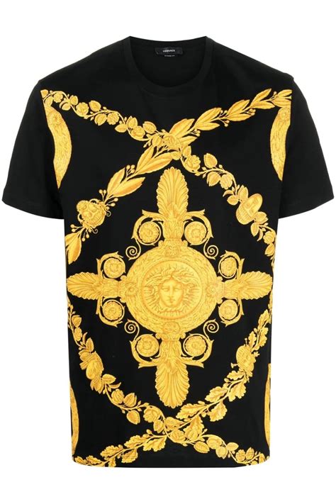 t shirt black versace|versace shirt black and gold.